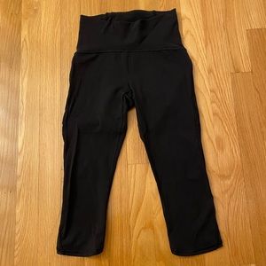 Lululemon Black Fresh in Mesh Crop Leggings